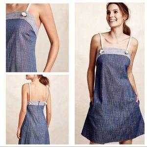 Anthropologie Amadi Marin chambray dress size large